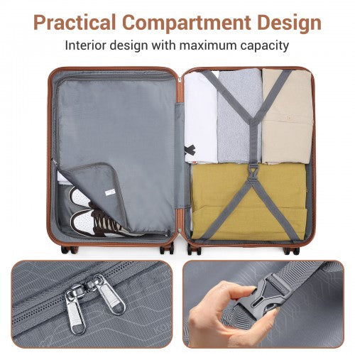 Kono K1871 Hard Shell Large Suitcase - 28 Inch
