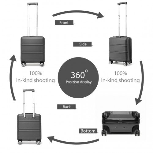 Kono K1871 Hard Shell Cabin Suitcase - 16 Inch