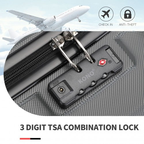 Kono K1871 Hard Shell Medium Suitcase - 24 Inch