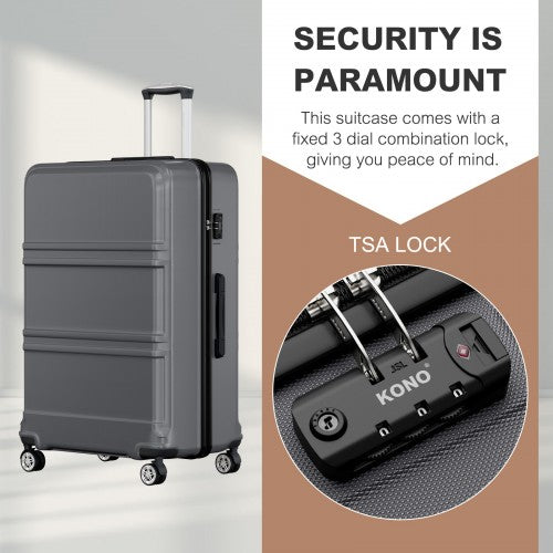 Kono K1871 Hard Shell Large Suitcase - 32 Inch
