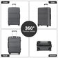 Kono K1871 Hard Shell Large Suitcase - 32 Inch