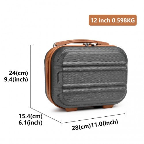 Kono K1871 Hard Shell Cabin Suitcase - 12 Inch