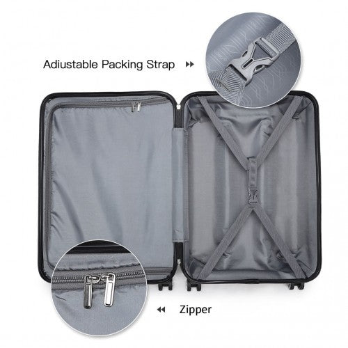 Kono K1871 Hard Shell Medium Suitcase - 24 Inch