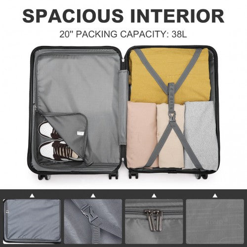 Kono K1871 Hard Shell Medium Suitcase - 24 Inch