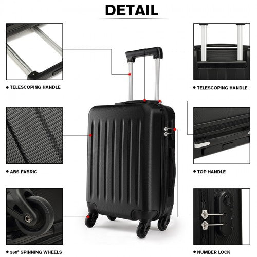 Kono K1872L Hard Shell Medium Suitcase - 24 Inch