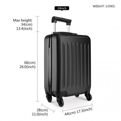 Kono K1872L Hard Shell Medium Suitcase - 24 Inch