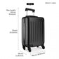Kono K1872L Hard Shell Large Suitcase - 28 Inch