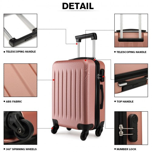 Kono K1872L Hard Shell Large Suitcase - 28 Inch