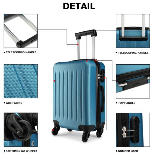 Kono K1872L Hard Shell Medium Suitcase - 24 Inch