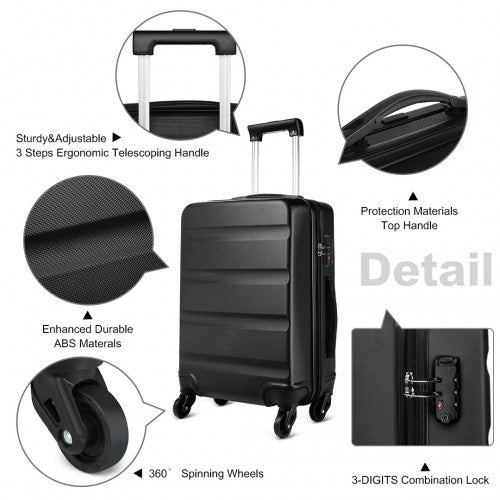Kono K1991 Hard Shell Medium Suitcase - 24 Inch