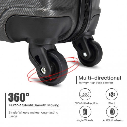 Kono K1991 Hard Shell Medium Suitcase - 24 Inch