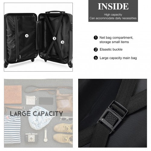 Kono K1991 Hard Shell Medium Suitcase - 24 Inch