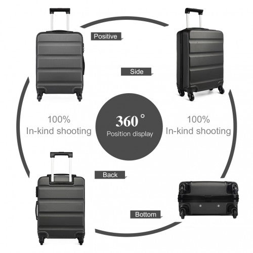 Kono K1991 Hard Shell Medium Suitcase - 24 Inch