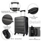 Kono K1991 Hard Shell Medium Suitcase - 24 Inch