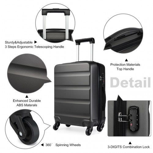 Kono K1991 Hard Shell Medium Suitcase - 24 Inch