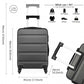 Kono K1991 Hard Shell Medium Suitcase - 24 Inch