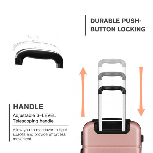 Kono K1995L Hard Shell Cabin Suitcase - 20 Inch