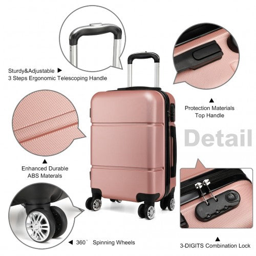 Kono K1995L Hard Shell Cabin Suitcase - 20 Inch