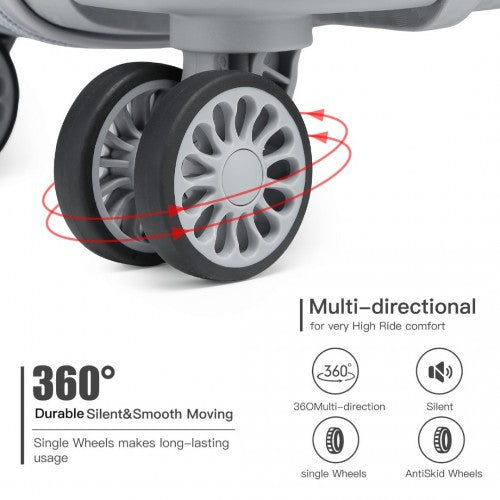 Kono K2091L Hard Shell Cabin Suitcase - 20 Inch