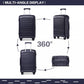 Kono K2091L Hard Shell Cabin Suitcase - 20 Inch