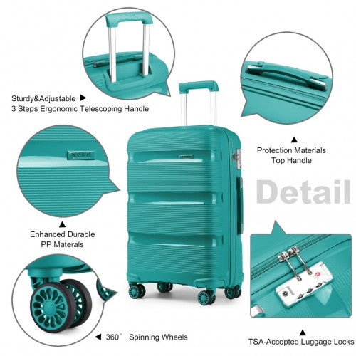 Kono K2092L Hard Shell 3 Piece Suitcase Set