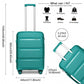 Kono K2092L Hard Shell 3 Piece Suitcase Set