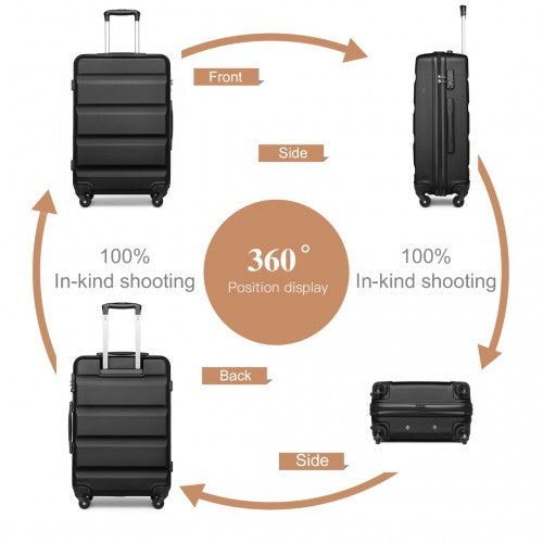 Kono K2191L Hard Shell 3 Piece Suitcase Set