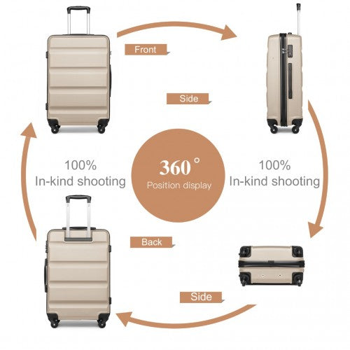 Kono K2191L Hard Shell Medium Suitcase - 24 Inch