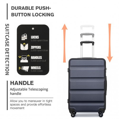 Kono K2191L Hard Shell Medium Suitcase - 24 Inch