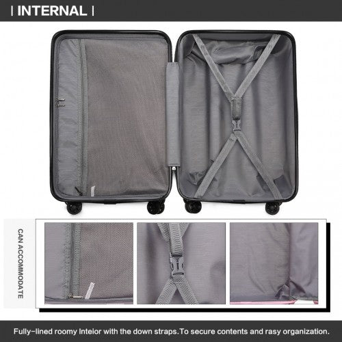 Kono K2292L Hard Shell Cabin Suitcase - 20 Inch