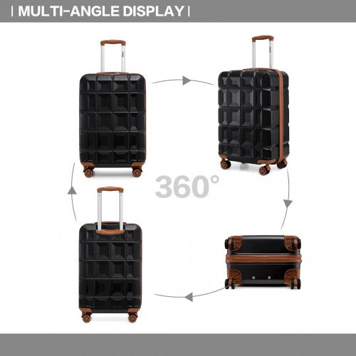 Kono K2292L Hard Shell Cabin Suitcase - 20 Inch