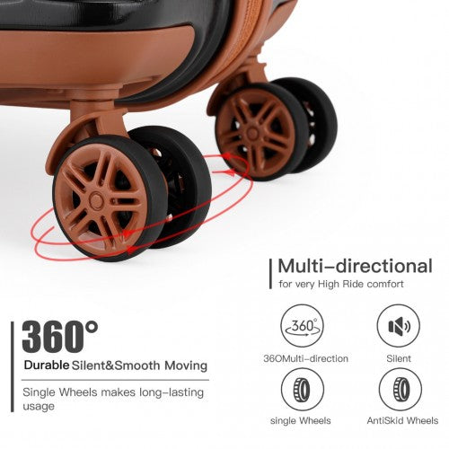 Kono K2292L Hard Shell Cabin Suitcase - 20 Inch