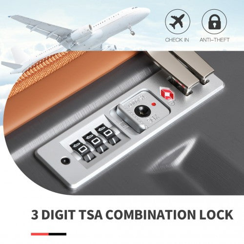 Kono K2292L Hard Shell Cabin Suitcase - 20 Inch