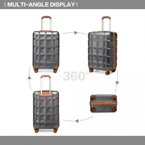Kono K2292L Hard Shell Cabin Suitcase - 20 Inch