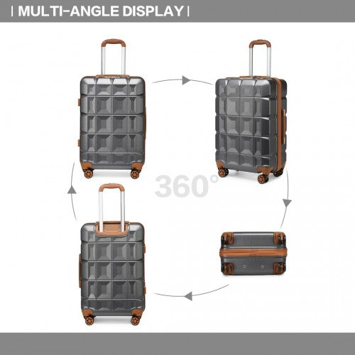 Kono K2292L Hard Shell Medium Suitcase - 24 Inch