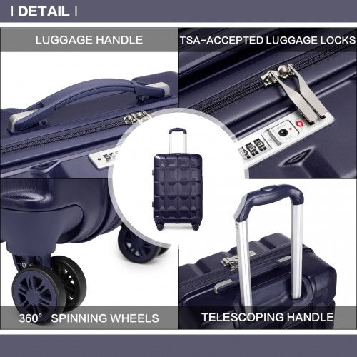 Kono K2292L Hard Shell Medium Suitcase - 24 Inch