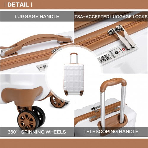 Kono K2292L Hard Shell Cabin Suitcase - 20 Inch