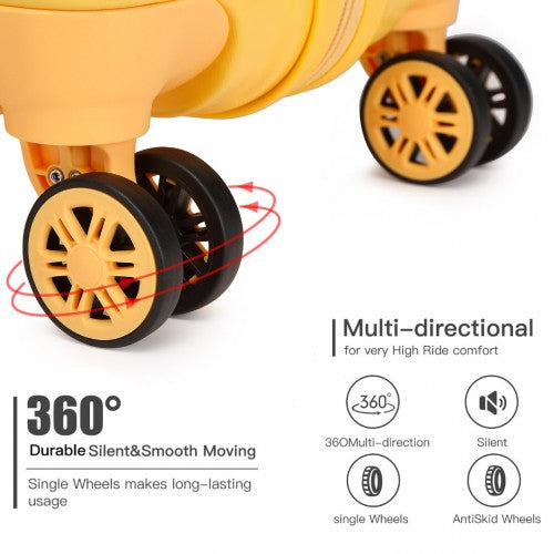 Kono K2292L Hard Shell Cabin Suitcase - 20 Inch