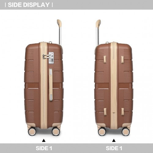 Kono K2392L Hard Shell Cabin Suitcase - 20 Inch