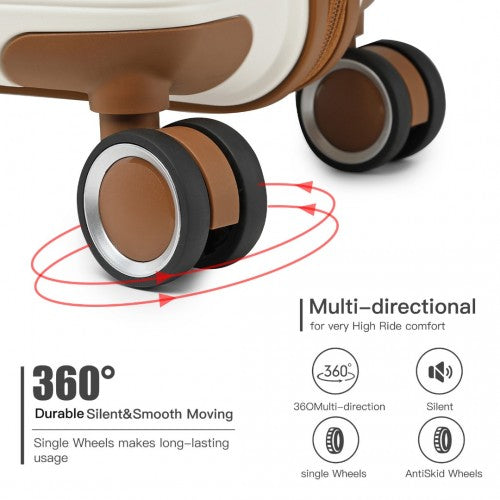 Kono K2392L Hard Shell Medium Suitcase - 24 Inch