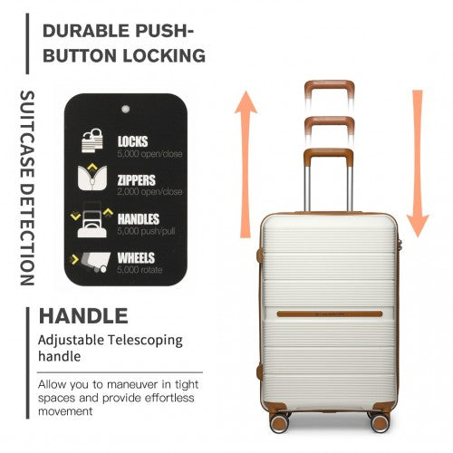 Kono K2392L Hard Shell Medium Suitcase - 24 Inch