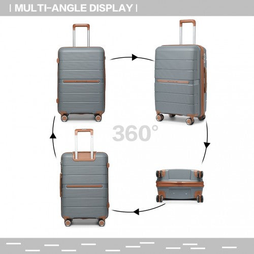 Kono K2392L Hard Shell Medium Suitcase - 24 Inch
