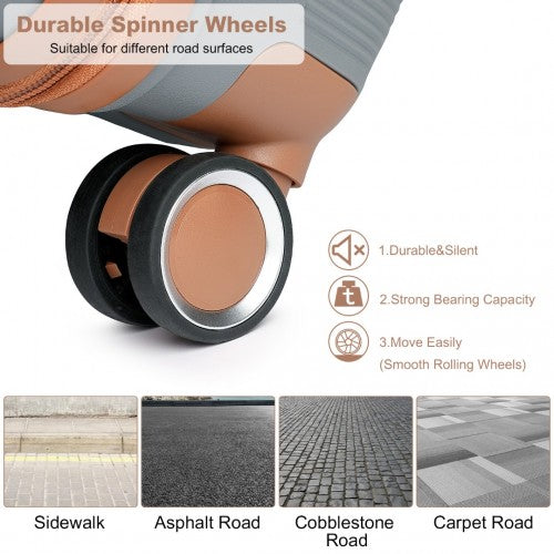 Kono K2392L Hard Shell Medium Suitcase - 24 Inch