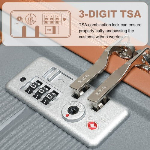 Kono K2392L Hard Shell Medium Suitcase - 24 Inch