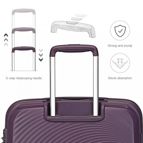 Kono K2393L Hard Shell 4 Piece Suitcase Set