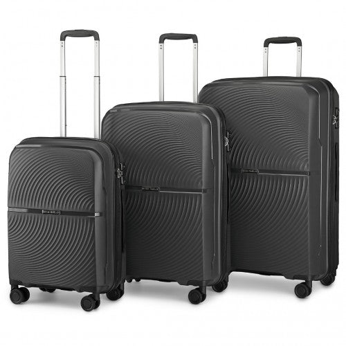 Kono K2393L Hard Shell 3 Piece Suitcase Set