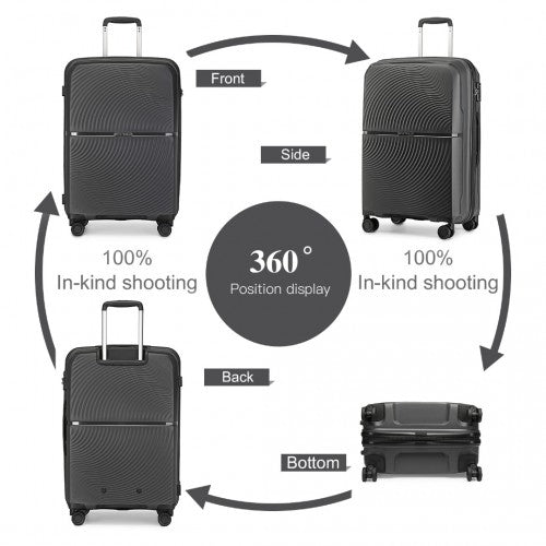 Kono K2393L Hard Shell 4 Piece Suitcase Set