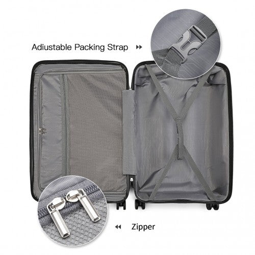 Kono K2393L Hard Shell 4 Piece Suitcase Set