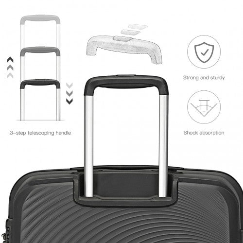 Kono K2393L Hard Shell 4 Piece Suitcase Set