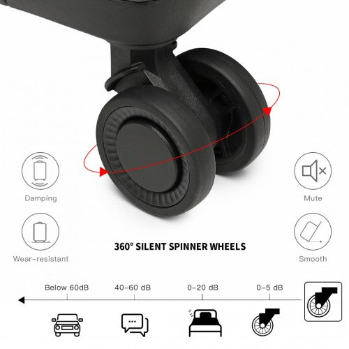 Kono K2393L Hard Shell 4 Piece Suitcase Set